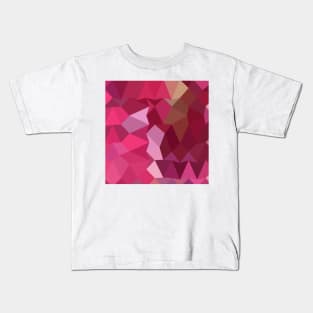 Brilliant Rose Pink Abstract Low Polygon Background Kids T-Shirt